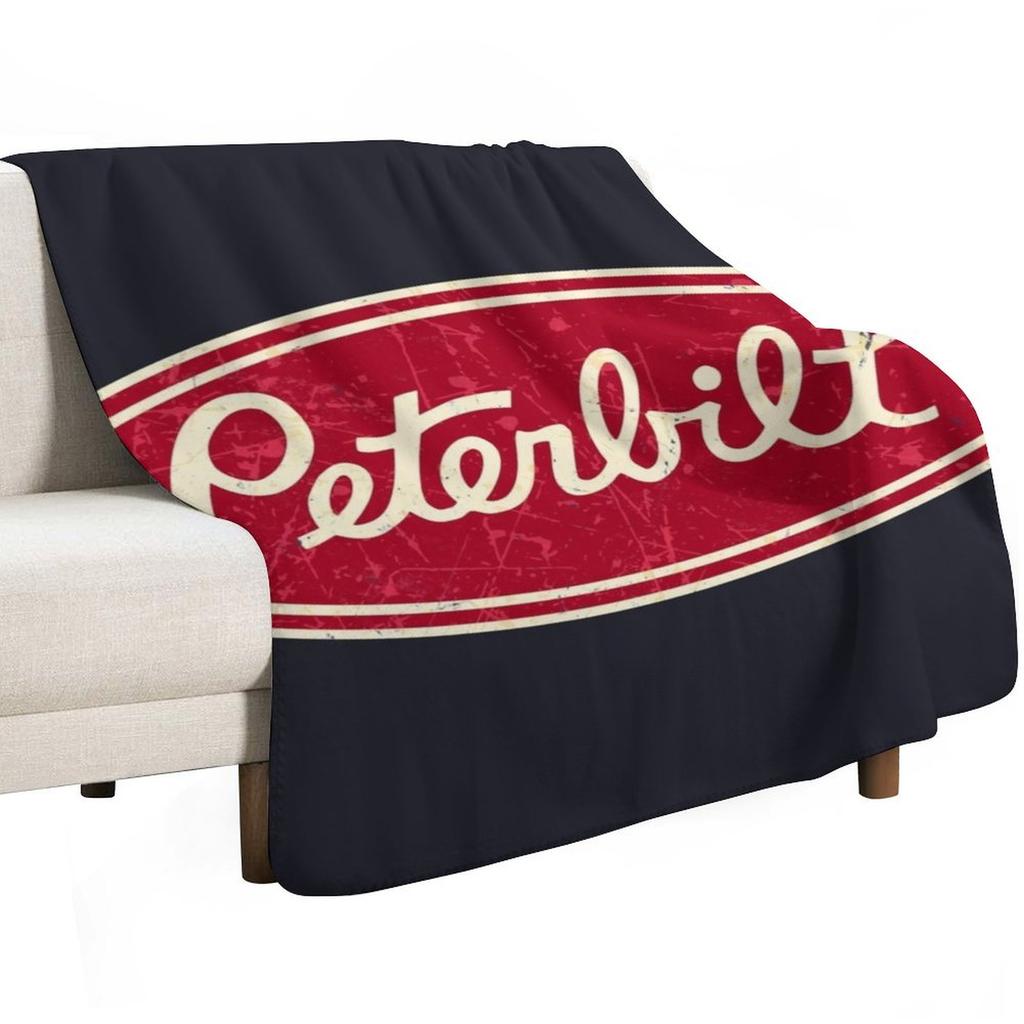 Плечистый плед с принтом Peterbilt Truck Racing, из искусственного меха, мягкий и теплый, для кровати