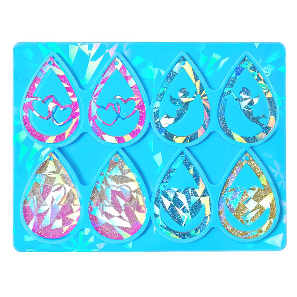Форма для сережек на День святого Валентина, форма для сережек, кулонов, голографические силиконовые формы, стильные инструменты для изготовления ювелирных изделий для пар