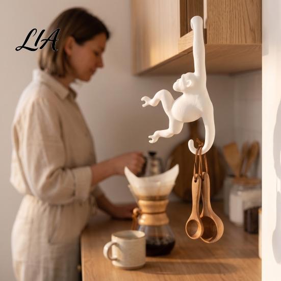 Держатель для бананов на дверцу шкафа, Крючок-обезьянка, 3D-печать, Под кухонный подвесной органайзер, Забавный крючок для дизайна, Бананы, Ключи, Сумки, Шляпы, Пальто, Столешница