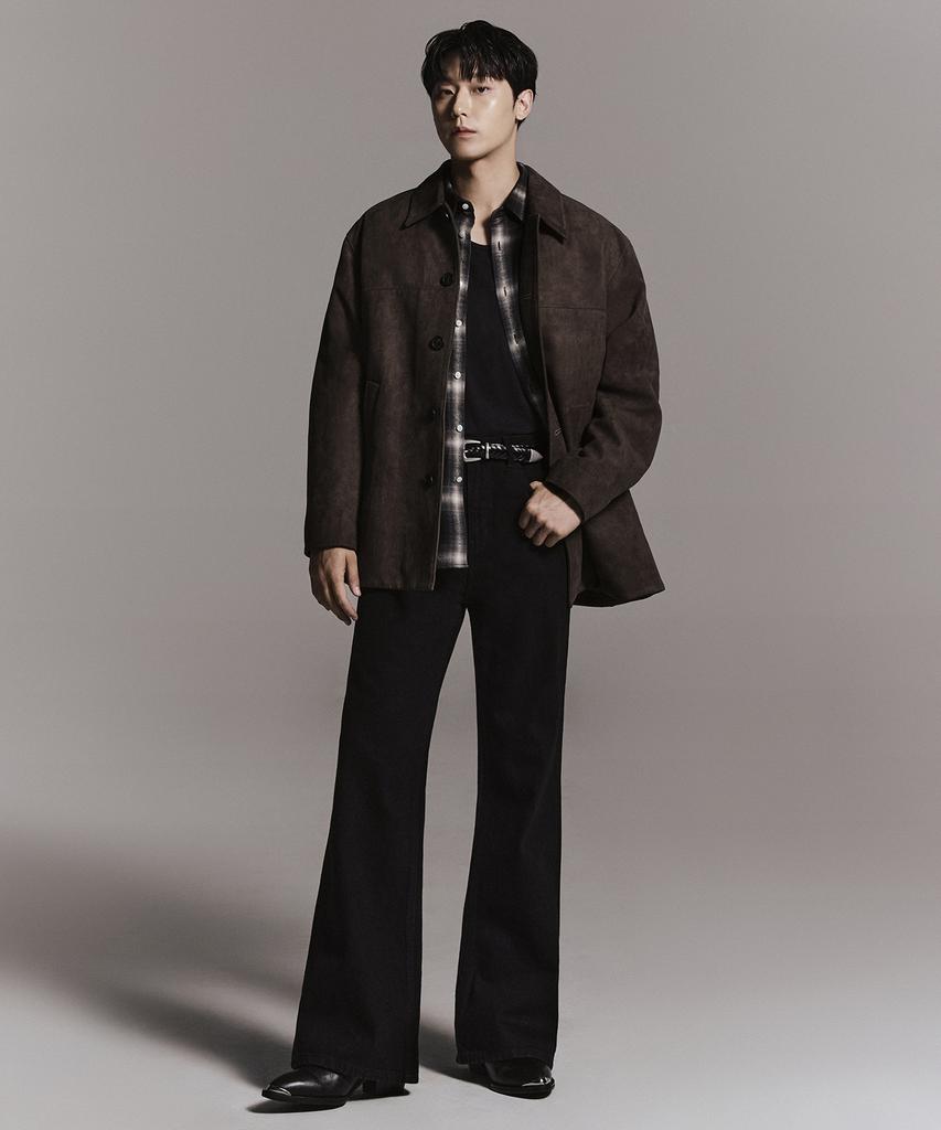 Musinsa Standard Synthetic Suede Car Coat [Brown]