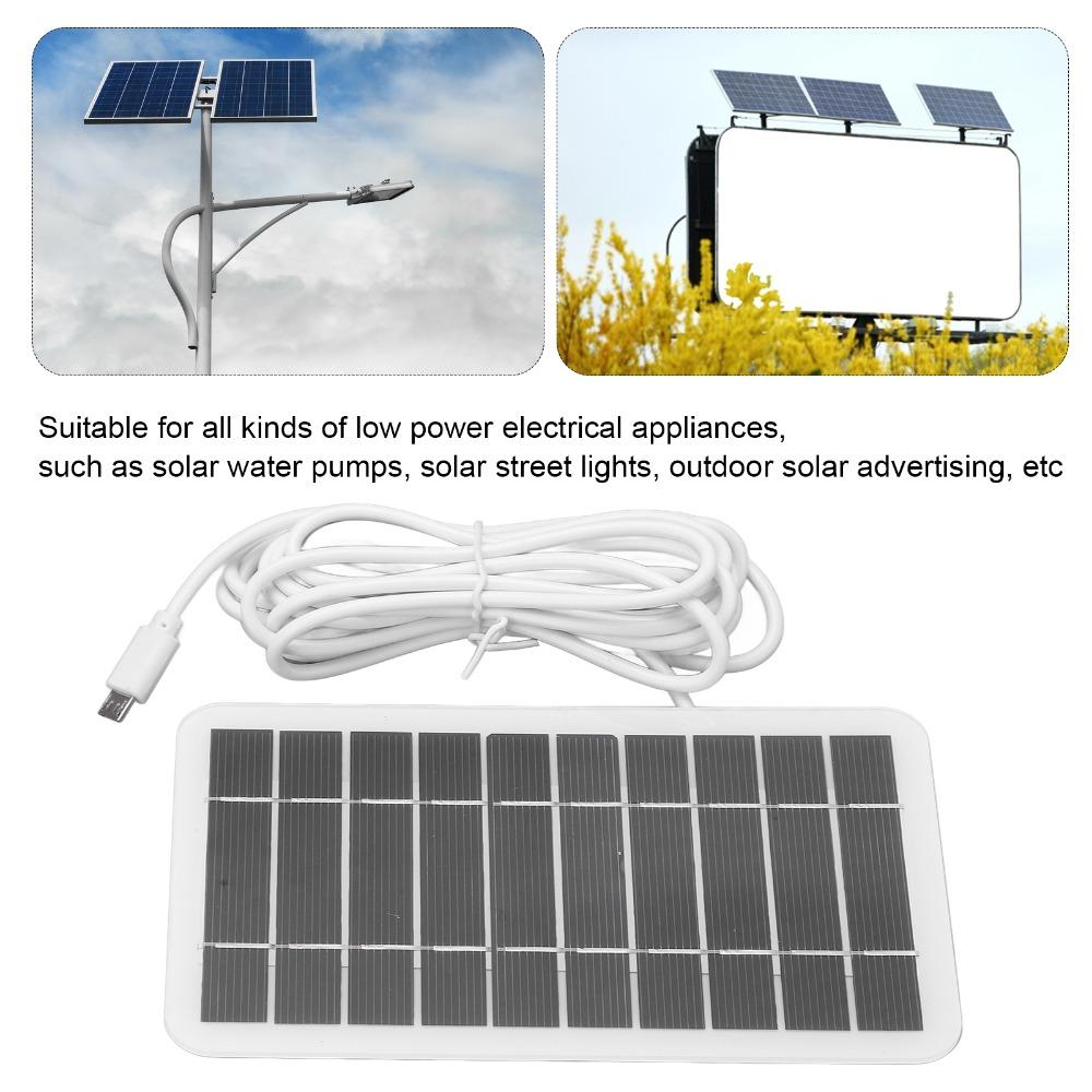 2W 5V USB Solar Charger Portable Solar Charger Durable Solar Panel Kit Low Power Appliances