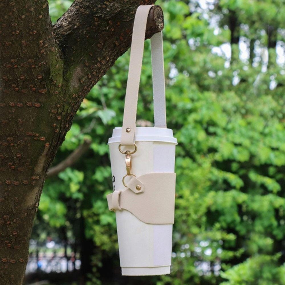 Portable Cup Holder Lanyard Travel Milk Tea Cup Sleeve Creative Water Cup Carrier Strap