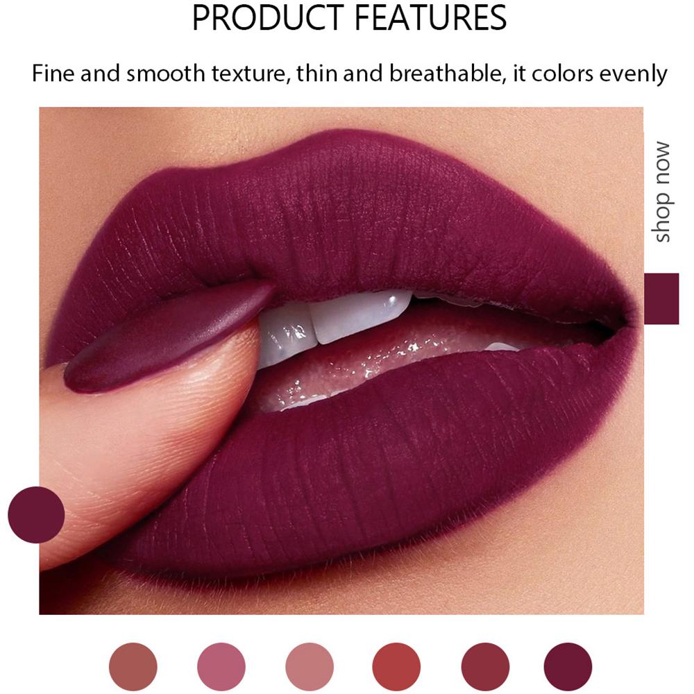 HANDAIYAN 6 цветов матовая водостойкая бархатная нюдовая помада сексуальные красные коричневые пигменты макияж длительный профессиональный