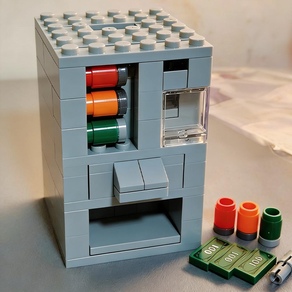 Moc Coin-Operated Vending Machine Bricks Diy Building Blocks Kids Education Toys For Boy And Girl Birthday Gift