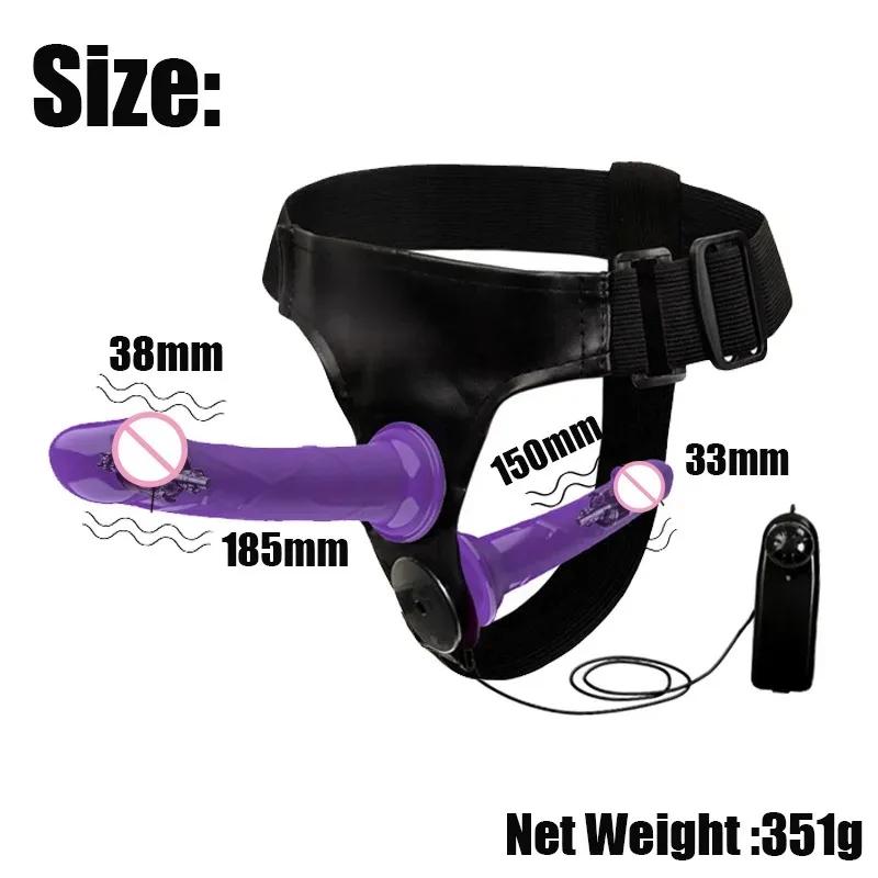 RTET Double Penis Pants Realistic Dildo Vibrator Big Dick G Spot Stimulator Vagina Massager Adult Sex Toys for Woman Lesbian 18
