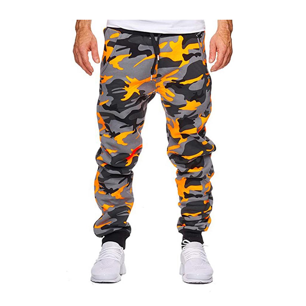 Модные мужские спортивные камуфляжные повязки повседневные свободные спортивные штаны на шнуровке