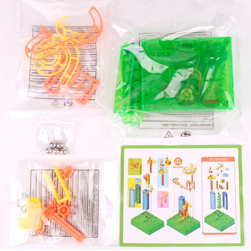 DIY Electric Maze Ball Track Marble Race Run Blocks Inserted Building Blocks for Kids Children Early