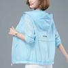 Женская куртка, летняя защита от солнца, тонкое пальто, свободная ветровка с капюшоном на молнии, женские базовые пальто, верхняя одежда