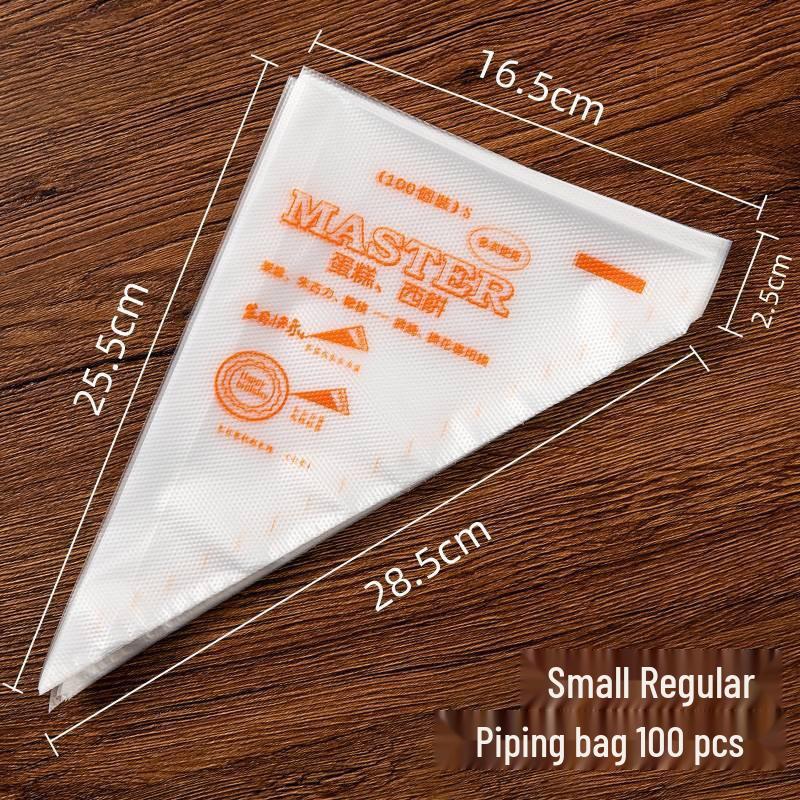 100-Piece Set of Disposable Piping Bags for Baking - Large, Medium, Small Sizes for Cookies, Cakes, Birthdays, and Cream.