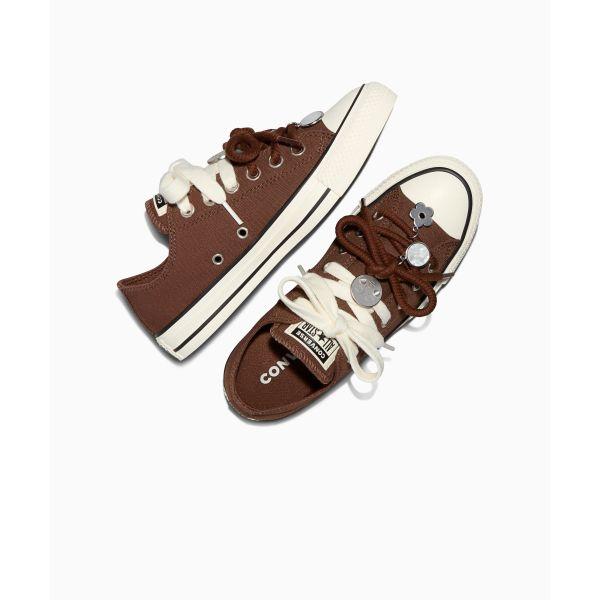 Converse Кеды Chuck Taylor All Star Charm Удобные Универсальные Холщовые Женские Кеды Темно-Коричневые A23868C