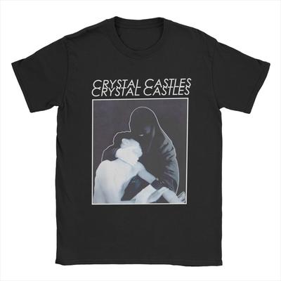 Мужская футболка Crystal Castles Потрясающая футболка из чистого хлопка С коротким рукавом Футболка с круглым вырезом Топы Классическая