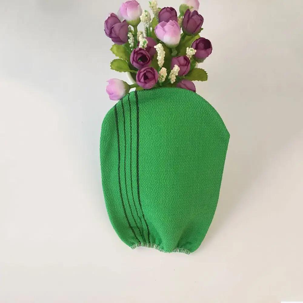 1 шт. Прочное полотенце Корейская отшелушивающая мочалка для ванны Душ Спа Отшелушиватель Двусторонняя перчатка для ванны Инструмент для очищения тела