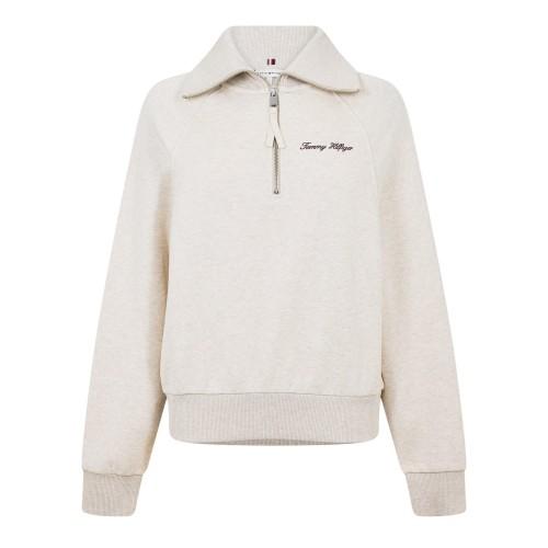 Tommy Hilfiger Womens/Ladies Curve Classic Script Zip Neck Raglan Sweatshirt