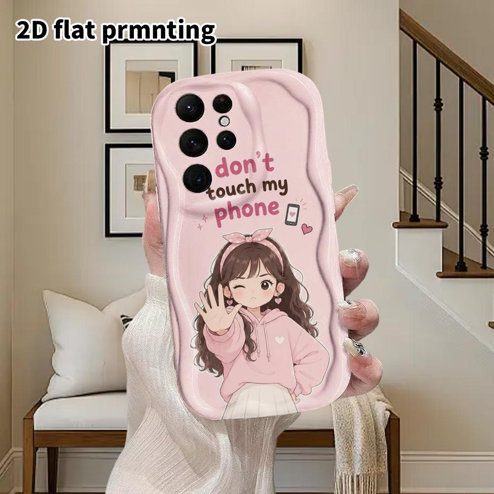 Phone Case: 2D Flat Samsung Galaxy A34 A35 M05 M06 S20 S22 S21 FE Plus 5G Protective Case, Couple Style, Cartoon Girl, Christmas and Halloween Gifts