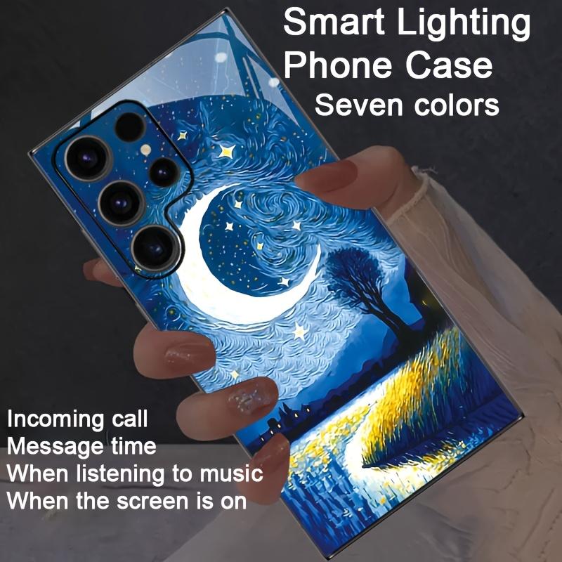 Звездное Небо Цветной Светящийся Чехол Для Телефона Для Samsung S25 S24 S23 S22 S21 Ultra Plus FE Note 20 Ultra Светодиодный Космический Чехол