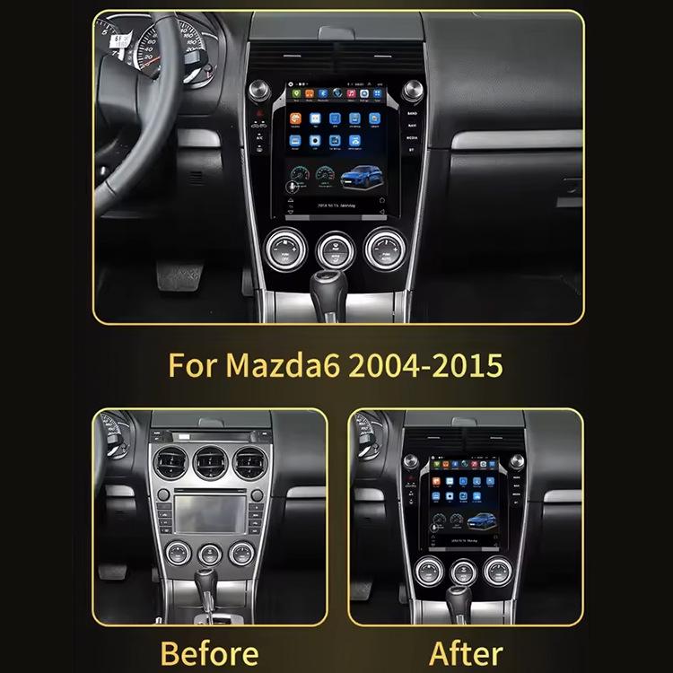 Mazda 6 Вертикальный Экран Android GPS Навигация с HD Камерой Заднего Вида и Интеграцией CarPlay