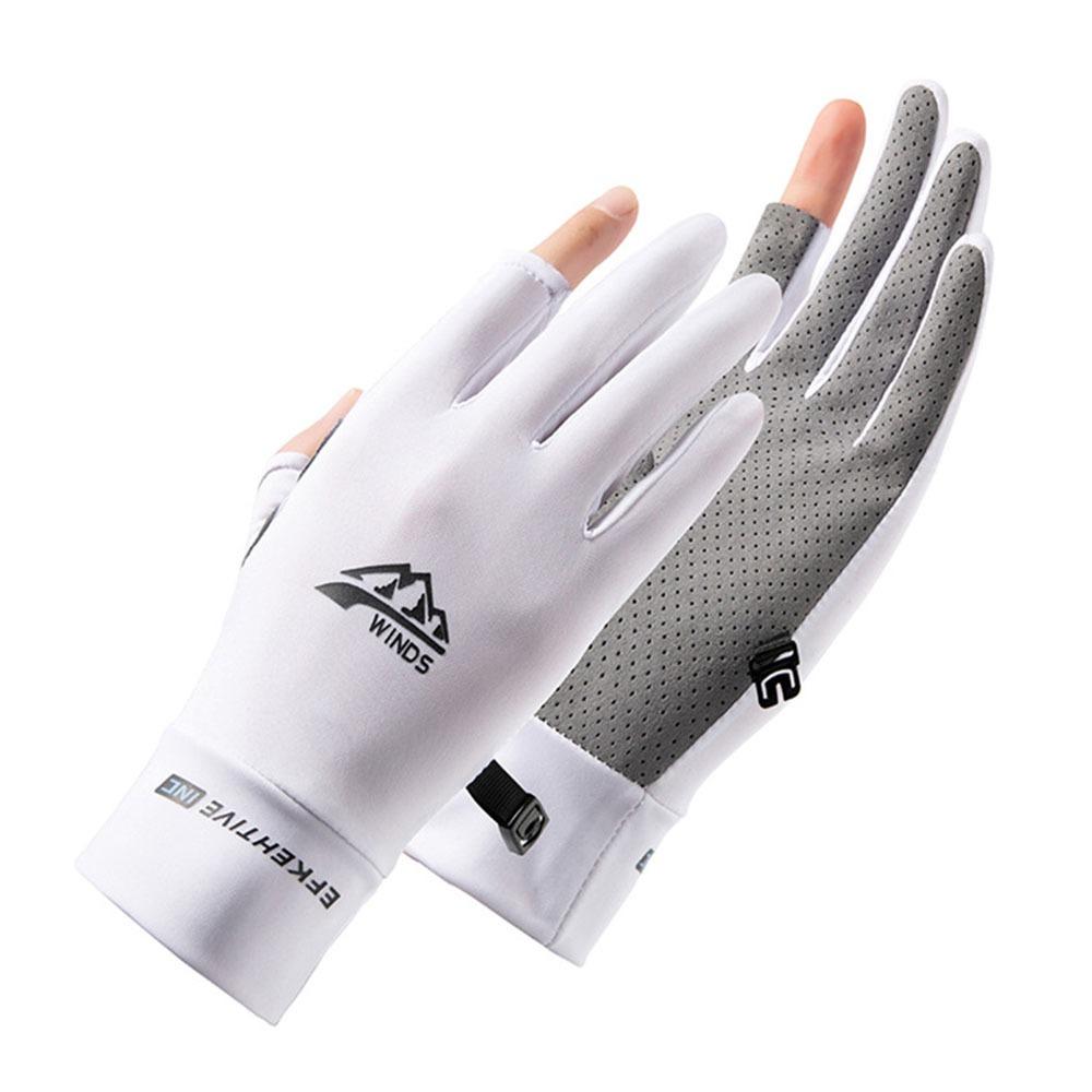 Противоскользящие перчатки Ice Silk Солнцезащитные перчатки для велоспорта Модные перчатки для рыбалки Спортивные перчатки