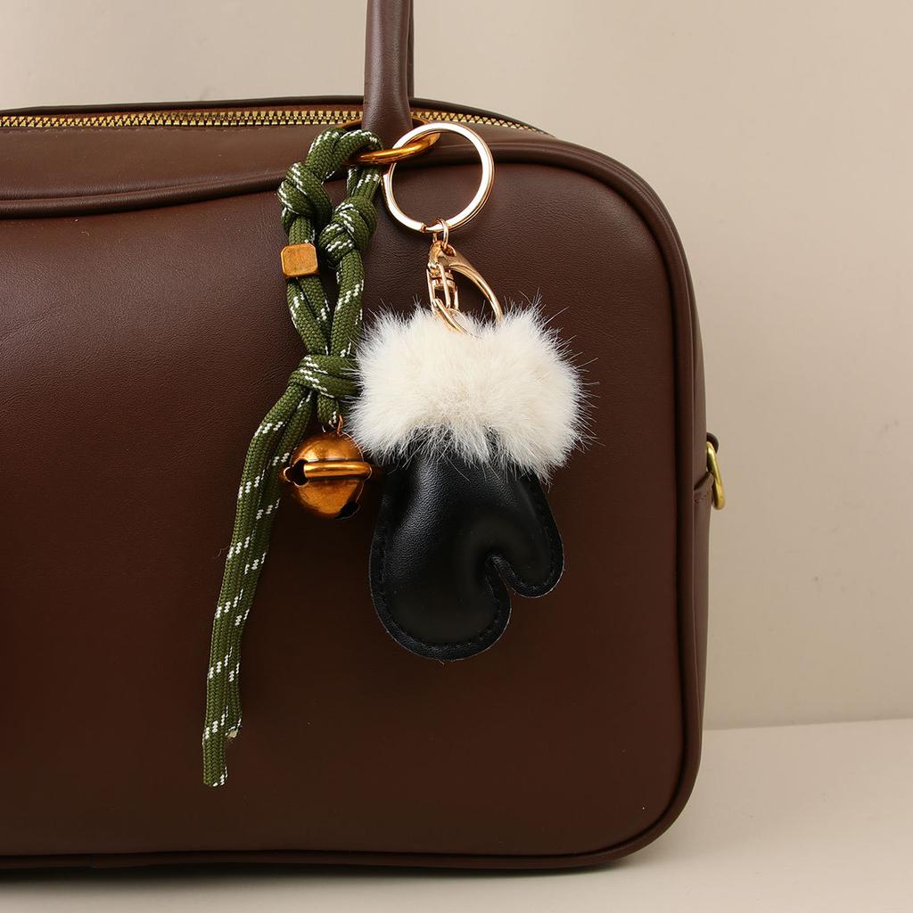 1pc Trendy Plush Bell Braided Rope for Women with Cute Charm, Decorative Accessory for Keys, Bags & Backpacks Gift Bag Charm