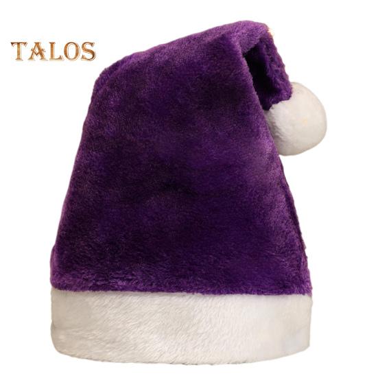 Шапка Санты с белым плюшевым шариком, рождественский праздничный костюм, мягкая бархатная рождественская шапка для рождественских вечеринок, семейных посиделок