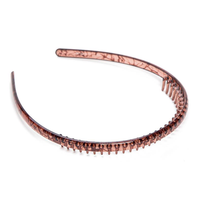 Новая Мода Эластичные Водонепроницаемые Повязки на Голову Зубчатый Обруч для Волос для Взрослых Большой для Умывания Широкий Небьющийся Пластиковый Ободок