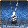 Sparkling S925 Sterling Silver Real 1-3ct Moissanite Pendant Necklace for Women Party Diamond Chain Necklaces Fine Jewelry