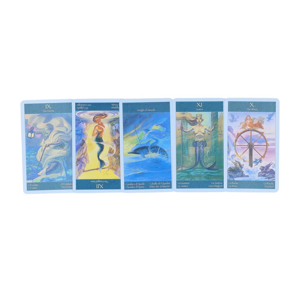 78 шт. Карты Таро на медной бумаге с изображением русалок, гадальные карты для домашней вечеринки, настольная игра