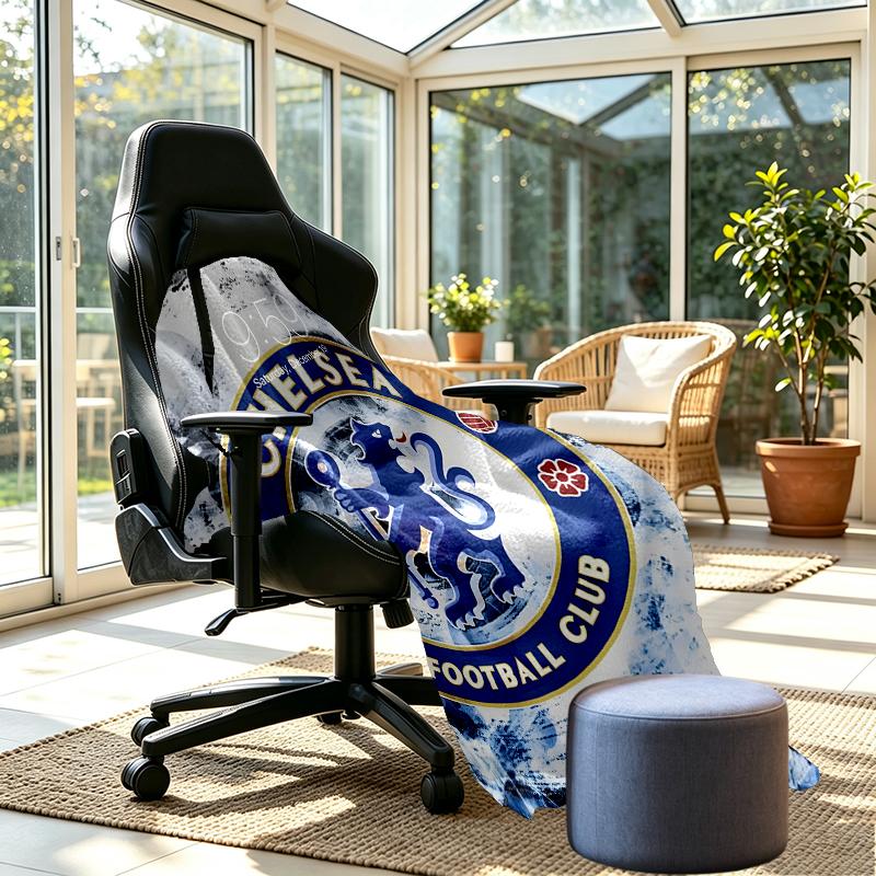 Плед Chelsea F.C. - Мягкий и Удобный, для Спальни, Путешествий, Дивана, Домашнего Декора - Подарок на День Рождения, Рождество для Друга