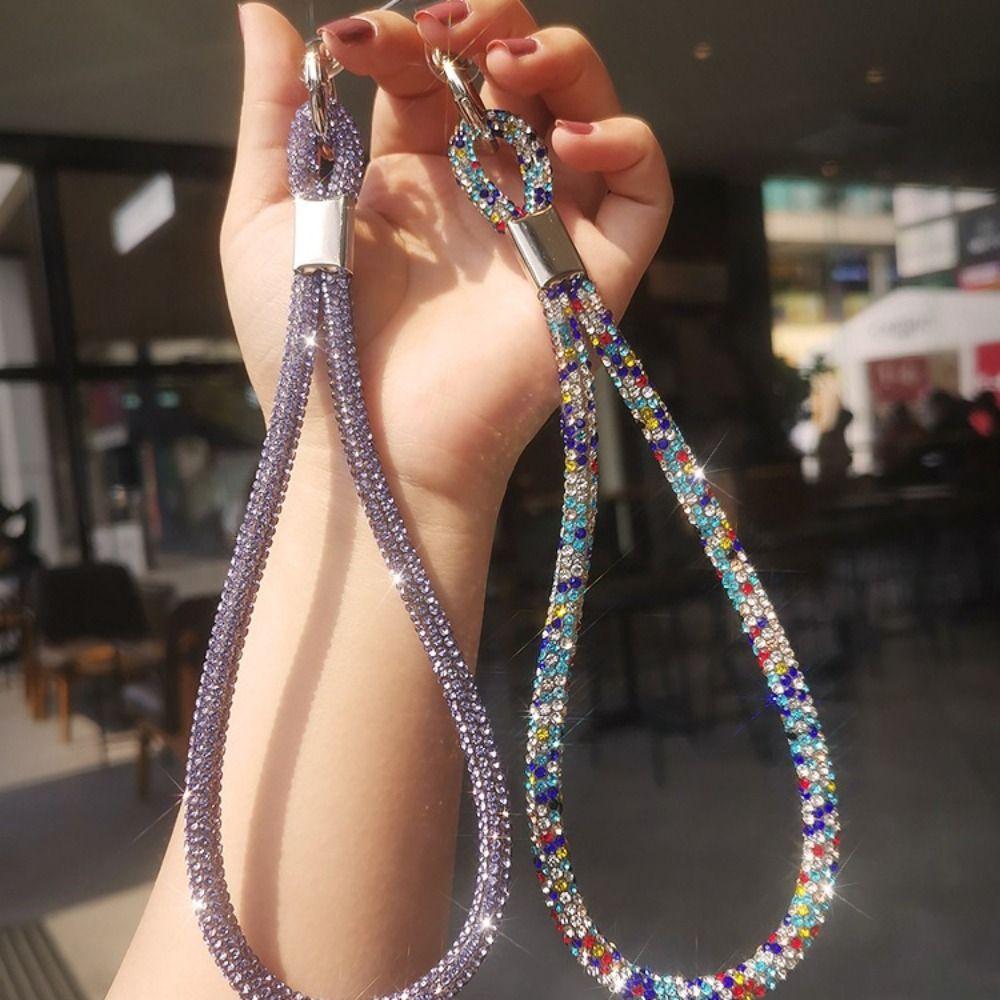 Блестящий шнурок для телефона со стразами Bling Bling Anti-lost Wrist Cable Аксессуары для телефона