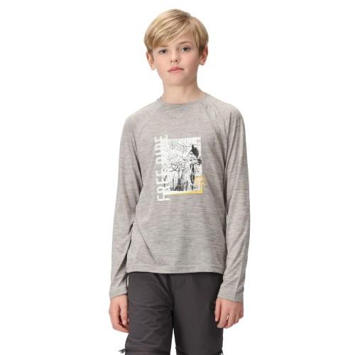 Regatta Childrens/Kids Burnlee Cycling Marl Long-Sleeved T-Shirt