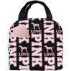 Love Pink Женская изолированная сумка для ланча с клубничным молоком, многоразовая охлаждающая сумка для ланча, милый контейнер для ланча для мальчиков и девочек, переносная сумка для ланча