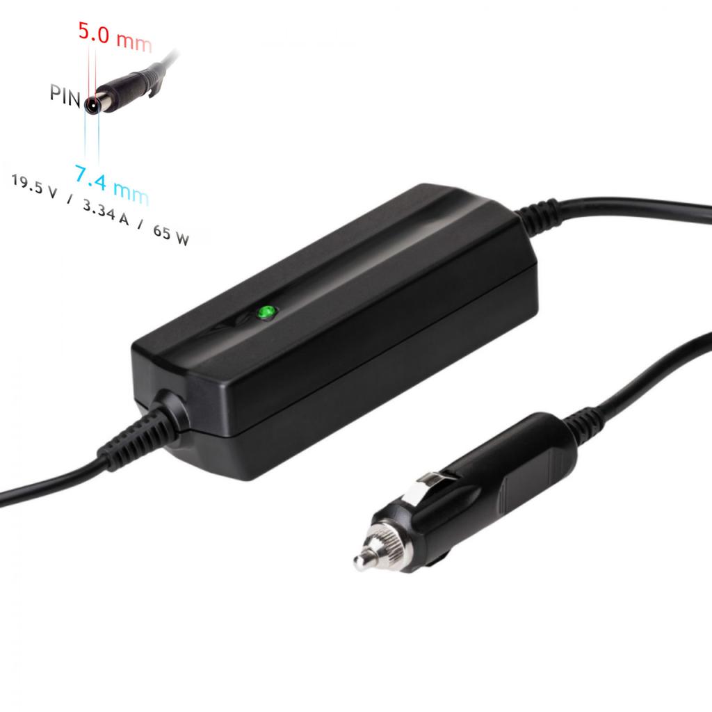Akyga Ak-Nd-33 Car Adapter Laptop Dell 19.5V 3.34A 65W 7.4 X 5.0 +Pin
