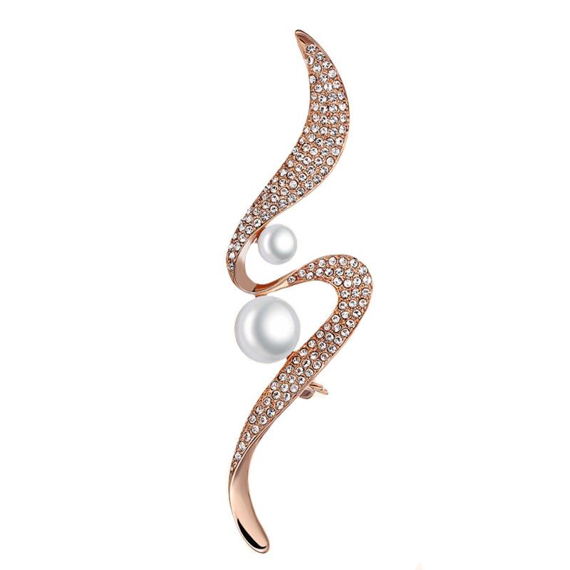 Брошь «Мимолетное время», Высококлассная женская нишевая брошь с жемчугом, Брошь «Грандиозная нота».