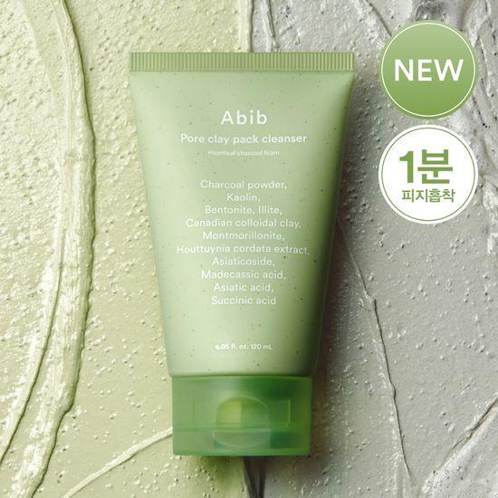 ABIB Очищающее средство Pore Clay Pack, Угольная маска-пенка, 120 мл