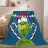 Christmas Gift Comedy Movie How the Grinch Stole Christmas blanket home warming, four season bed decoration sofa cover flannel throwing blanket K12