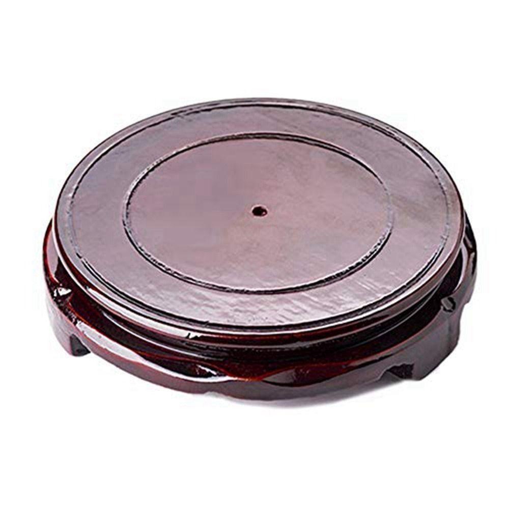 Wood Antique Carved Vintage Home Decoration Teapot Display Holder Ornament Vase Base Stand Base