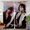 BLEACH Blackout Curtain for Room 2 Panel Curtains Детская комната Домашний интерьер Шторы Хэллоуин Украшения Разделительные жалюзи Гостиная