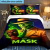 The Masked Green Man 3PCS Bedding set,Ideal for 1pc Duvet Cover And 2pcs Pillowcases Perfect for Fan gift,Ideal for Bedroom, Dormitory