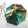 Tinker bell Themed Travel Umbrella-8 Ribs Automatic Opening and Closing, Portable Folding Design, Compact and Stylish Umbrella