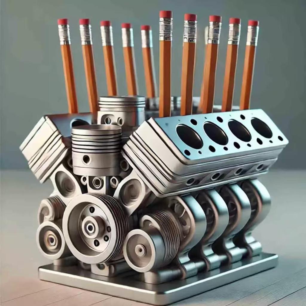 Pen Holder with Engine Engine Pen Holder