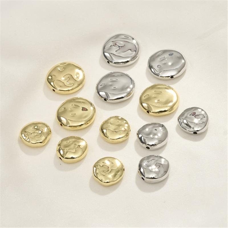 10 шт. нерегулярных разделительных бусин для изготовления ювелирных изделий своими руками браслет ожерелье золотой серебряный цвет плоские бусины разделители аксессуар