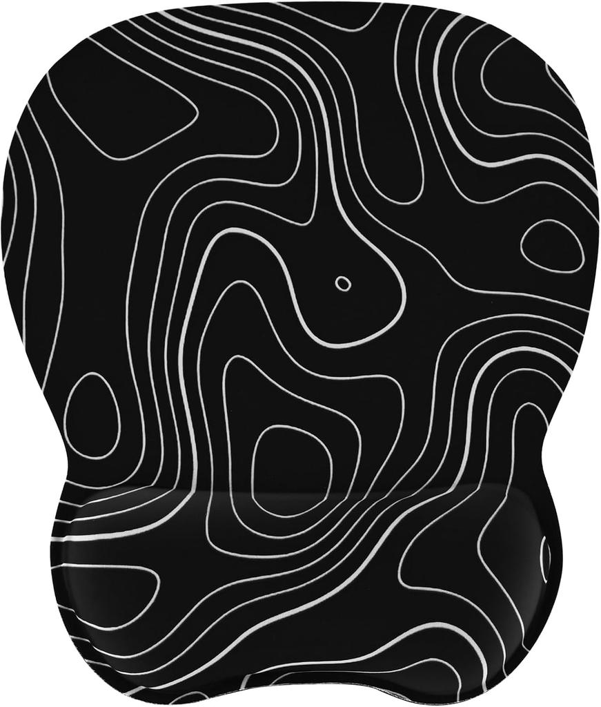 Эргономичный коврик для мыши с поддержкой запястья Коврик для мыши с подставкой для запястья из пены с памятью и нескользящим основанием для компьютерного кафе 9,64 x 8,26 дюйма Офисные настольные аксессуары