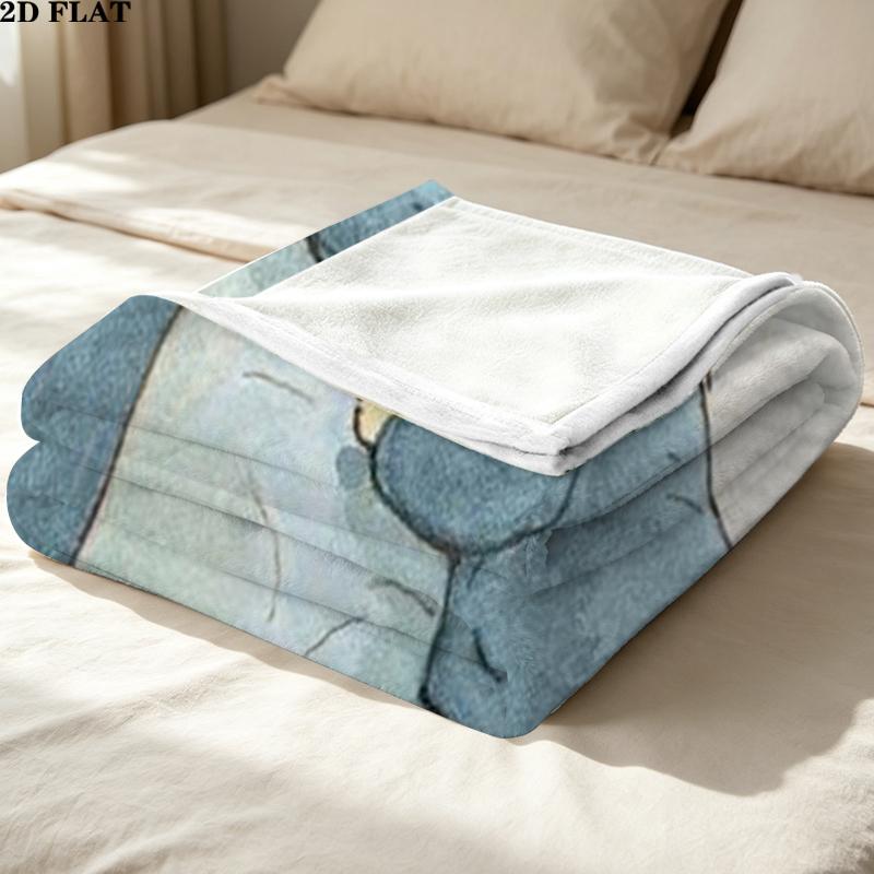 Tale Peter Rabbit Print Flannel Blanket, High quality Comfortable for All Seasons, Home Decor, Warmth and Comfort, Perfect for Christmas Gifts