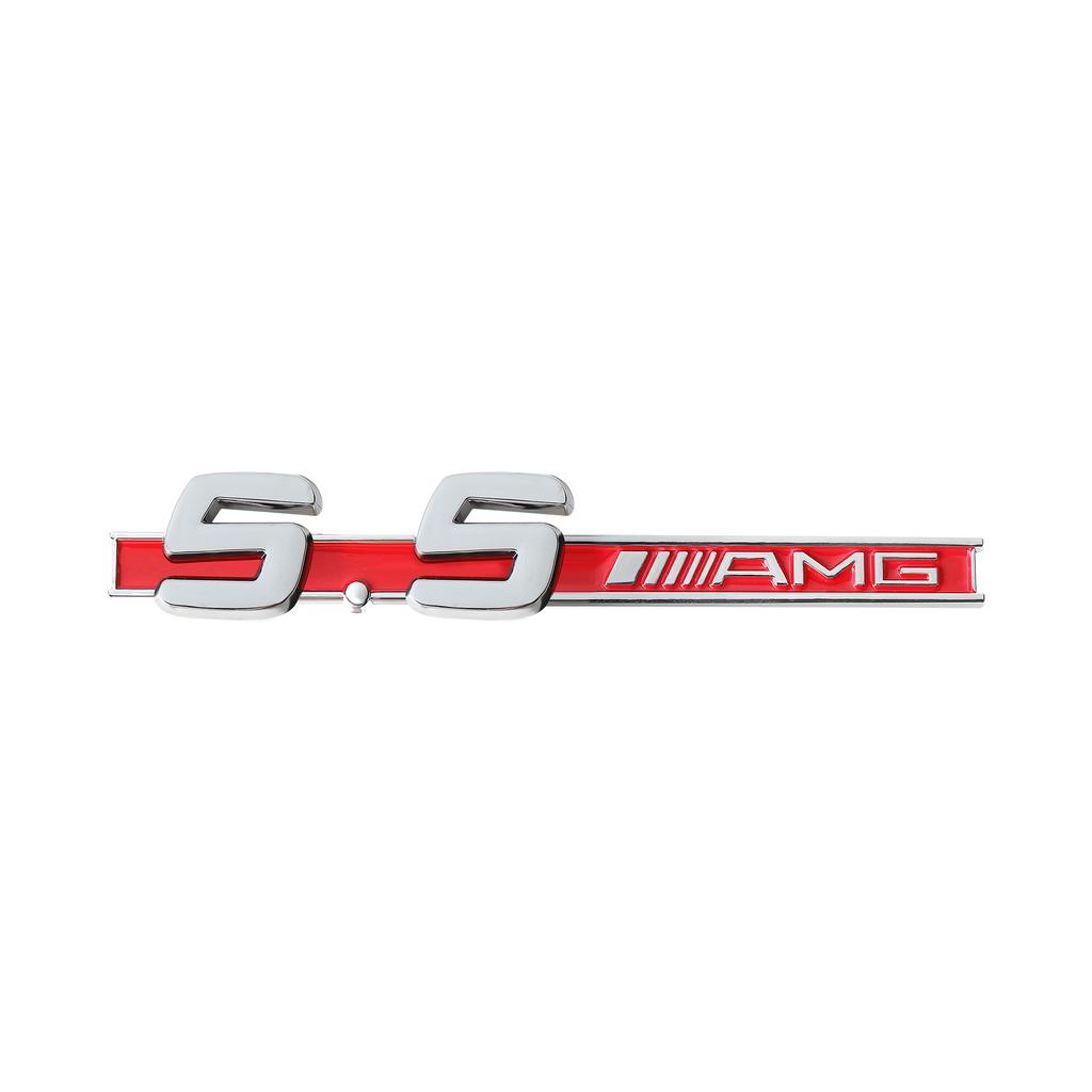 EJG4   1PCS 3D ABS Car Side Fender Emblem Decoration Sticker Auto Modification Accessories for Mercedes Benz 3.2 5.5 6.3 6.5 AMG Badge