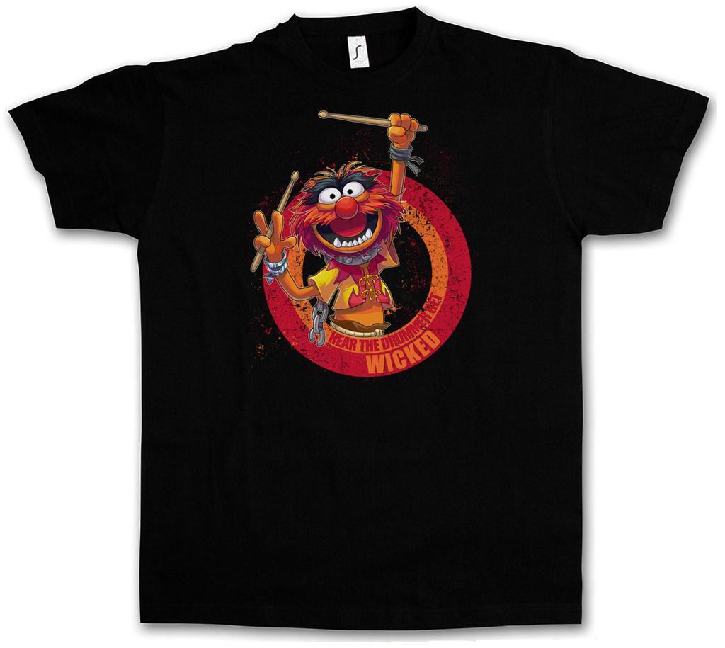 WICKED DRUMMER T-Shirt Mens Womens Tees Top - Club Hard Drums Heavy Metal Rockabilly Rock T-Shirt Mens Womens Tees Top