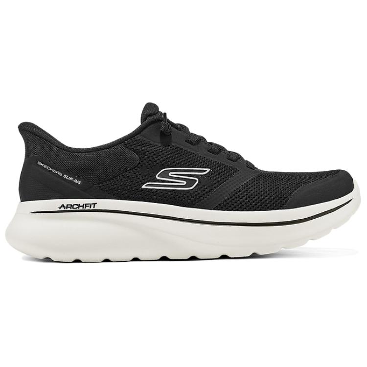Skechers Go Walk Удобные Универсальные Прочные Поддержка Низкие Походные Кроссовки Мужские Кроссовки Черный Белый 217084-BKW
