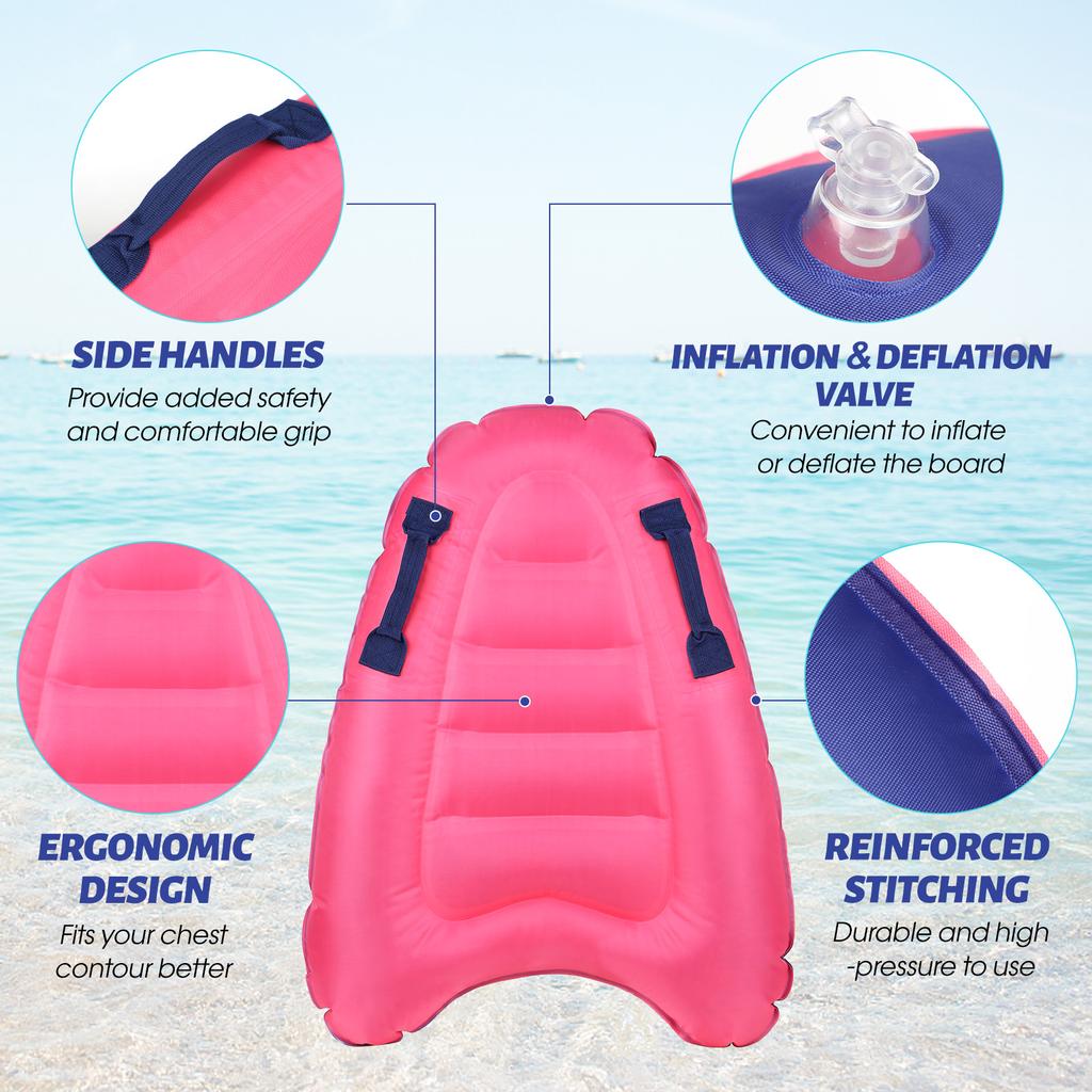 Надувная доска для серфинга с ручками, надувная доска для плавания для детей и взрослых для пляжного серфинга, плавания