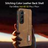 Stitching Color Retro Matte Leather Case For Infinix Hot 60 50 40 Pro Plus 60i 50i Full Cover Camera Protector Anti Slide Shell