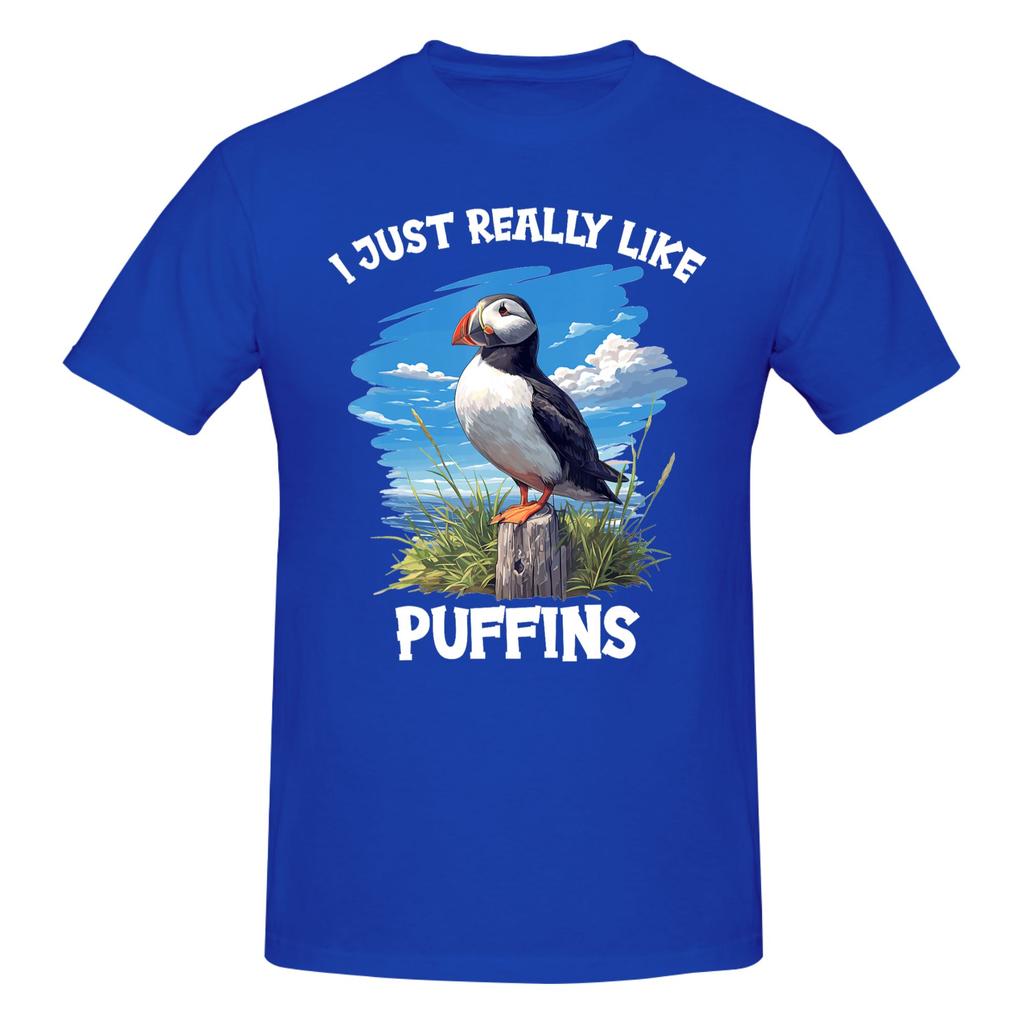 Piece Tiny Bird Graphic Cotton TShirt I Just Really Like Puffins Tops Tees For Unisex