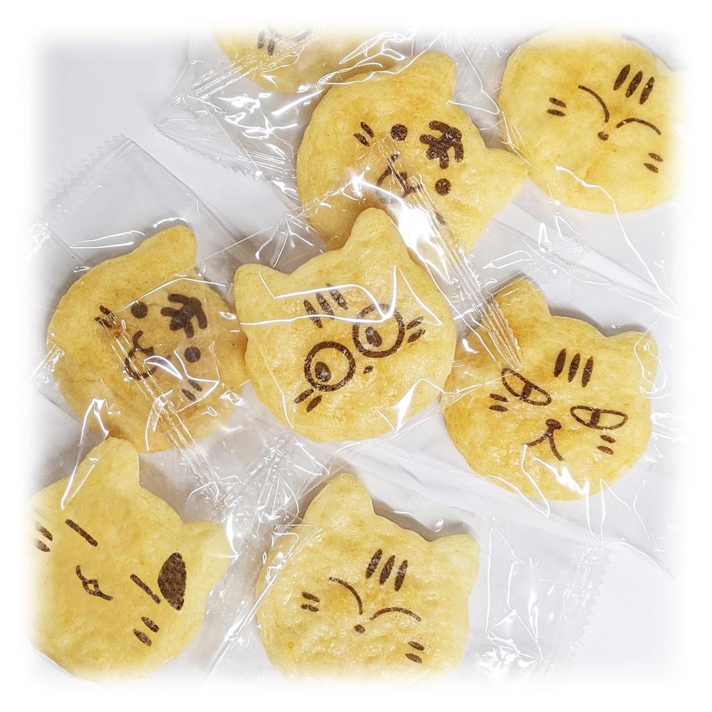 Senbei Gift Nyanko Senbei 10 штук x 2 штуки рисовые крекеры с персонажами [Stand Pack] (5 каждый) В форме кошки