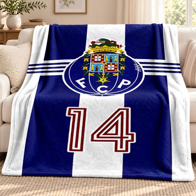 FC Porto blanket Flannel Blanket Soft Cozy Plush Throw for Sofa Bed Lightweight Home Decoration Outdoor camping